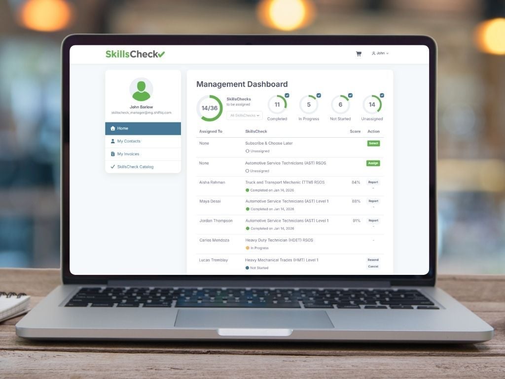 SkillsCheck - Manager Views (Dashboard)