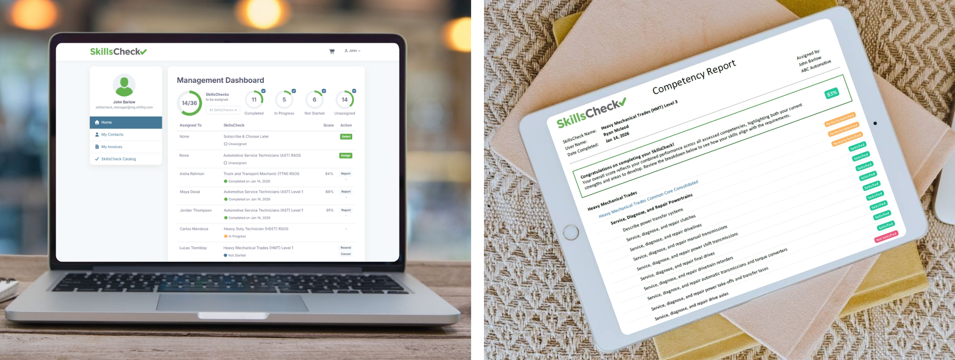 SkillsCheck - Manager Views Combined