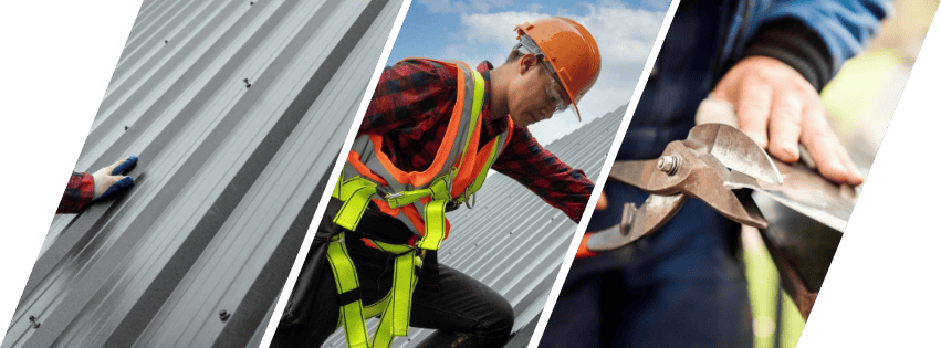 Sheet metal worker measuring, cutting, and assembling ductwork and metal components in a shop setting